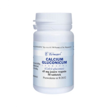 Calcium Gluconicum Farmapol 45 mg, 50 tabletek