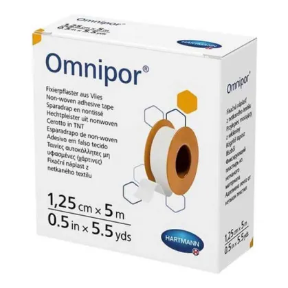 Omnipor, przylepiec włókninowy, hipoalergiczny, 1,25 cm x 5 m, 1 sztuka