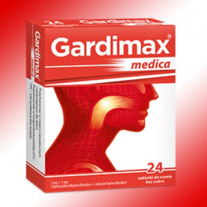 Gardimax Medica 5mg+1mg, tabletki do ssania, 24szt.