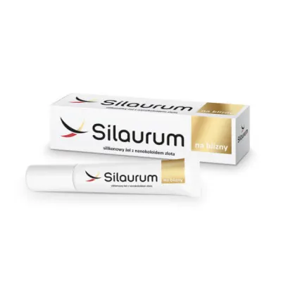 Silaurum na blizny, silikonowy żel na blizny z nanokoloidem złota, 15 ml