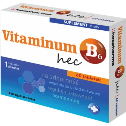 Vitaminum B6 hec, 10mg, 60 tabletek