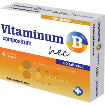 Vitaminum B compositum Hec, 50 tabletek