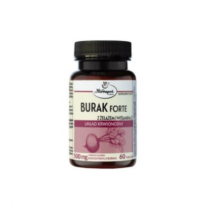 Herbapol Burak Forte z żelazem i witaminą C 60 tabletek