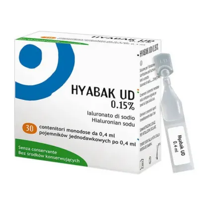 Hyabak UD 0,15%, krople do oczu, 30 x 0,4 ml