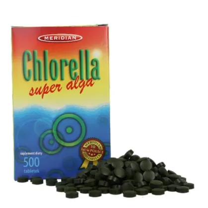 Chlorella Super Alga, algi prasowane, 500 tabletek