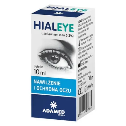 Hialeye 0,2%, nawilżające krople do oczu, 10 ml