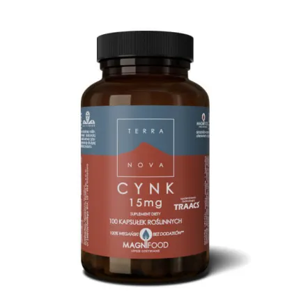 Terranova Cynk 15 mg Kompleks, 100 kapsułek roślinnych