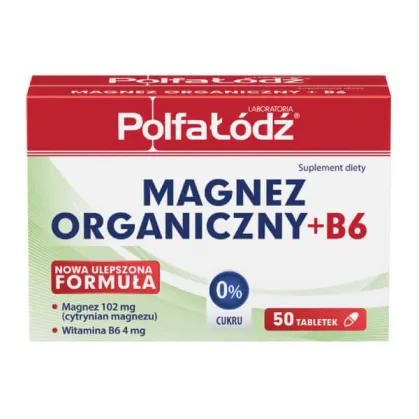 Laboratoria PolfaŁódź Magnez Organiczny + B6, 50 tabletek