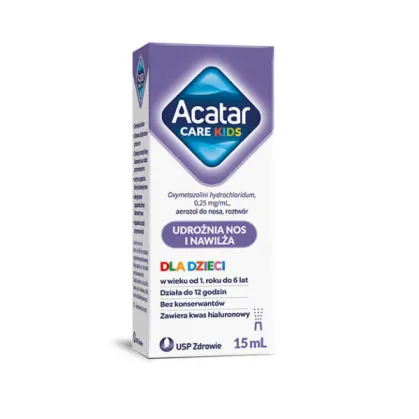 Acatar Care Kids 0,25 mg/ml, aerozol do nosa dla dzieci 1-6 lat, roztwór, 15 ml