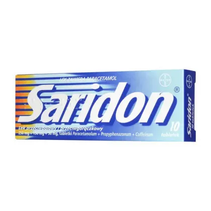 Saridon 250 mg + 150 mg + 50 mg, 10 tabletek (import równoległy Pharmapoint)