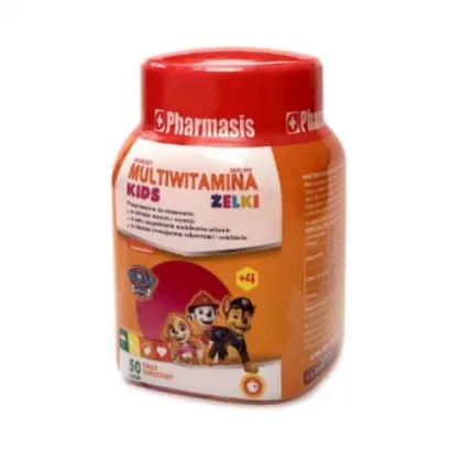 Pharmasis Multiwitamina Kids, żelki dla dzieci powyżej 4 roku, smak owocowy, 50 sztuk
