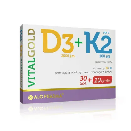 D3 + K2 VitalGold, 40 tabletek