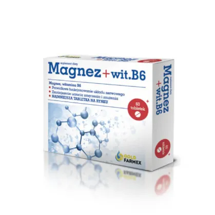 Magnez + witamina B6, 60 tabletek