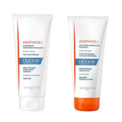 Ducray Anaphase+, zestaw szampon 200ml + odżywka 200ml