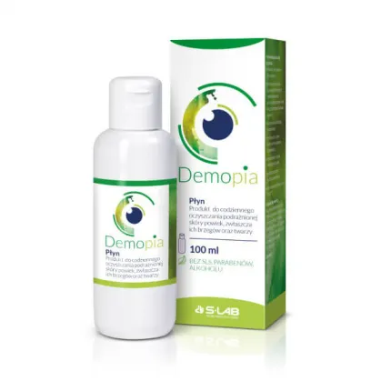 Demopia, płyn do oczyszczania podrażnionej skóry powiek oraz twarzy, 100 ml