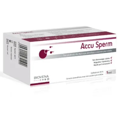 Accu Sperm, test płodności dla mężczyzn określający stężenie plemników, 1 sztuka