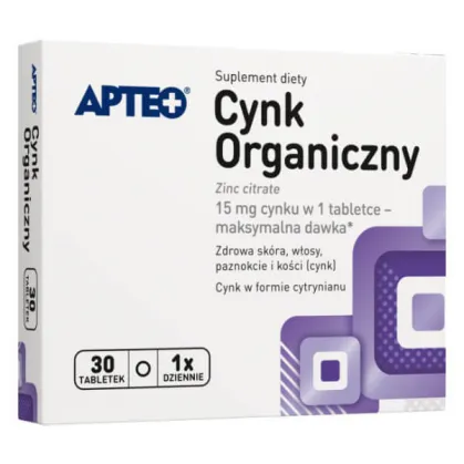Cynk organiczny APTEO, 30 tabletek