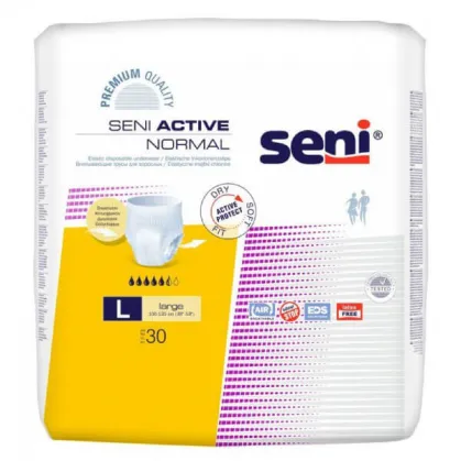 Seni Active Normal, majtki chłonne, Large, 100-135 cm, 30 sztuk