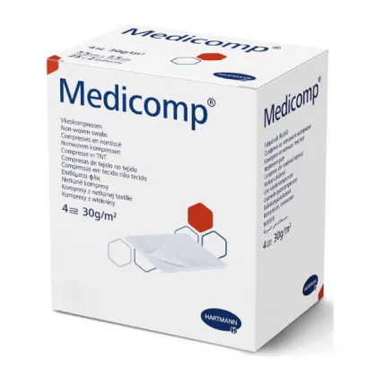 Medicomp Kompresy niejałowe, 7,5cm x 7,5cm, 100 sztuk