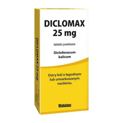 Diclomax 25mg, 20 tabletek