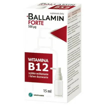 Ballamin Forte, witamina B12 500 µg, aerozol doustny, 15 ml