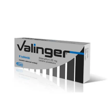 Valinger 25mg, na zaburzenia erekcji, 2 tabletki