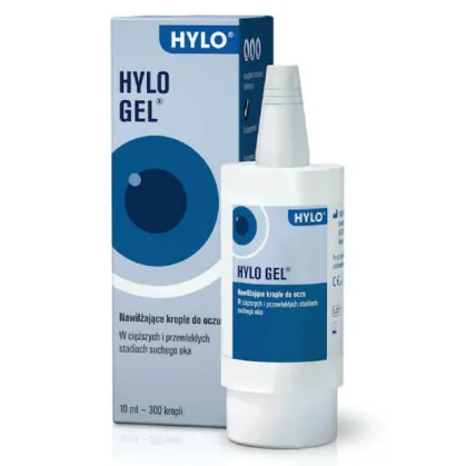 Hylo-Gel, Nawilżające krople do oczu, 10 ml