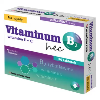 Vitaminum B2 Hec, na zajady, 30 tabletek