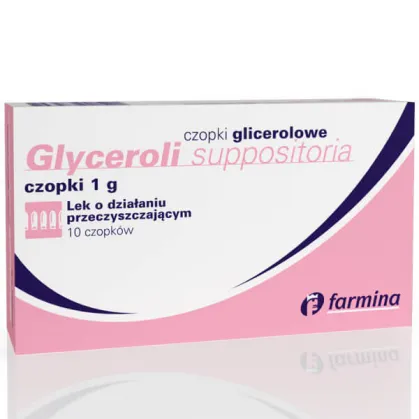 Farmina Glyceroli Suppositoria 1 g, czopki glicerolowe, 10 sztuk