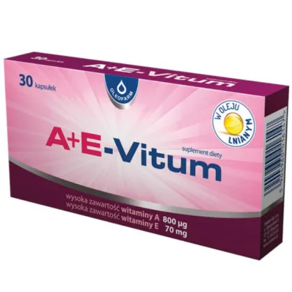 Oleofarm A+E-Vitum, witamina A + E, 30 kapsułek