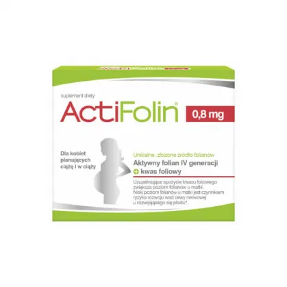ActiFolin 0,8 mg, kwas foliowy 800 µg, 90 tabletek
