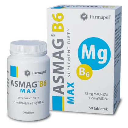 Asmag B6 Max, 75 mg + 2 mg, 50 tabletek