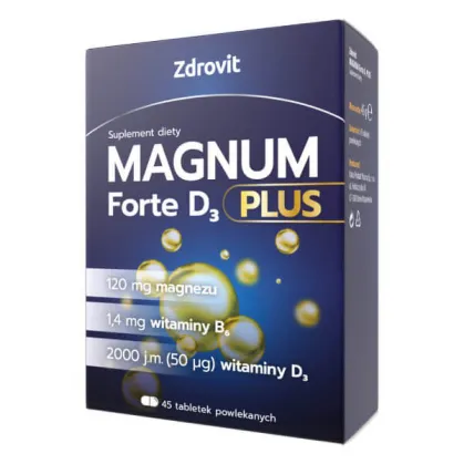 Zdrovit Magnum Forte D3 Plus, 45 tabletek