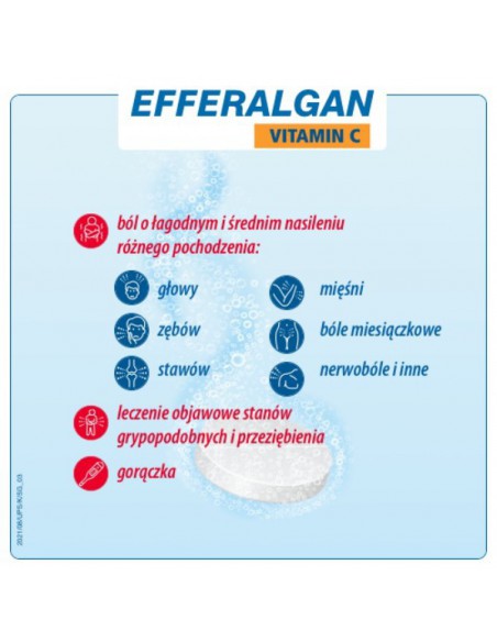 Efferalgan Vitamin C 330 mg + 200 mg, 20 tabletek musujących