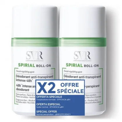 SVR Spirial, antyperspirant roll-on, 2 x 50 ml