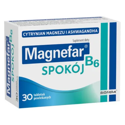 Magnefar B6 Spokój, 30 tabletek powlekanych