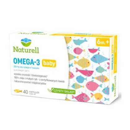 Naturell Omega-3 baby, 40 kapsułek twist-off