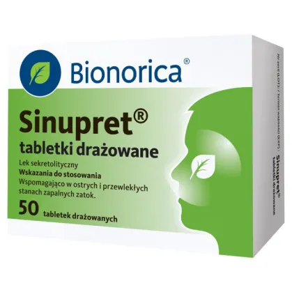 Sinupret, 50 tabletek drażowanych (import równoległy Pharmavitae)