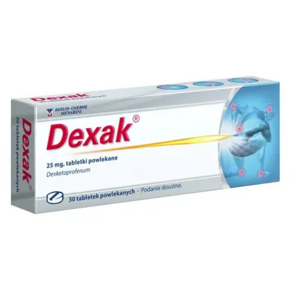 Dexak 25 mg, 30 tabletek powlekanych (import równoległy Inpharm)