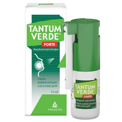 Tantum Verde Forte 3 mg/ ml, aerozol do stosowania w jamie ustnej i gardle, 15 ml (import równoległy Inpharm)