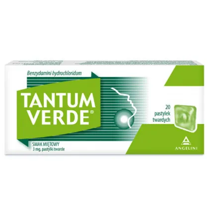 Tantum Verde 3 mg, smak miętowy, 20 pastylek