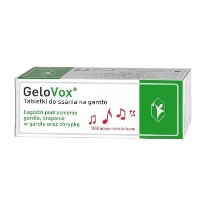 Gelovox wiśniowo-mentolowy na gardło, 10 tabletek do ssania