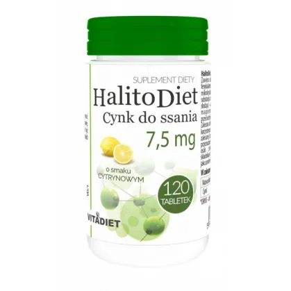 HalitoDiet, cynk do ssania 7,5 mg, 120 tabletek