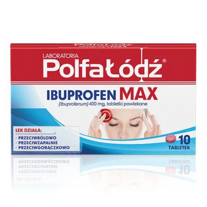 Laboratoria PolfaŁódź Ibuprofen Max 400 mg, 10 tabletek powlekanych