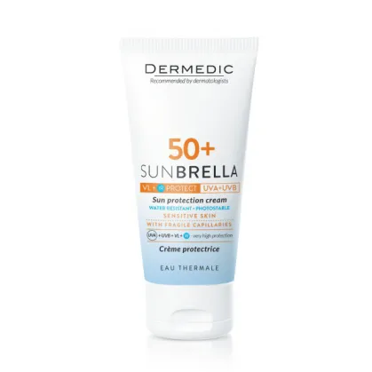 Dermedic Sunbrella, krem ochronny, skóra z problemami naczyniowymi, SPF 50+, 50 g