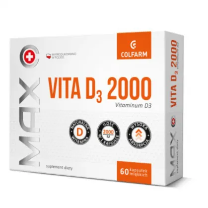Max Vita D3 2000, 60 kapsułek
