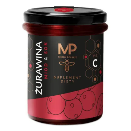 Miody Polskie Miód & Sok Żurawina + Vit. C, 250 g