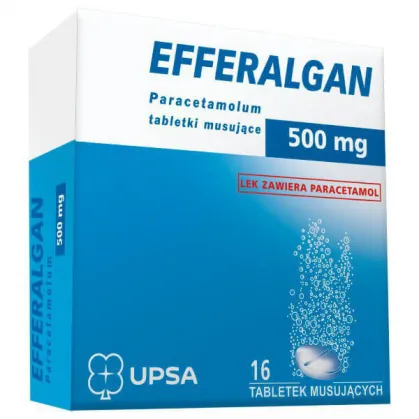 Efferalgan 500 mg, 16 tabletek musujących (import równoległy Delfarma)