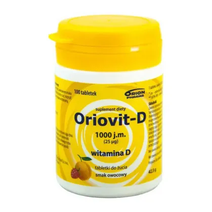 Oriovit-D 1000 j.m. 25 µg, 100 tabletek do żucia