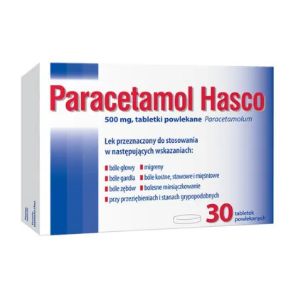 Paracetamol Hasco 500mg, 30 tabletek